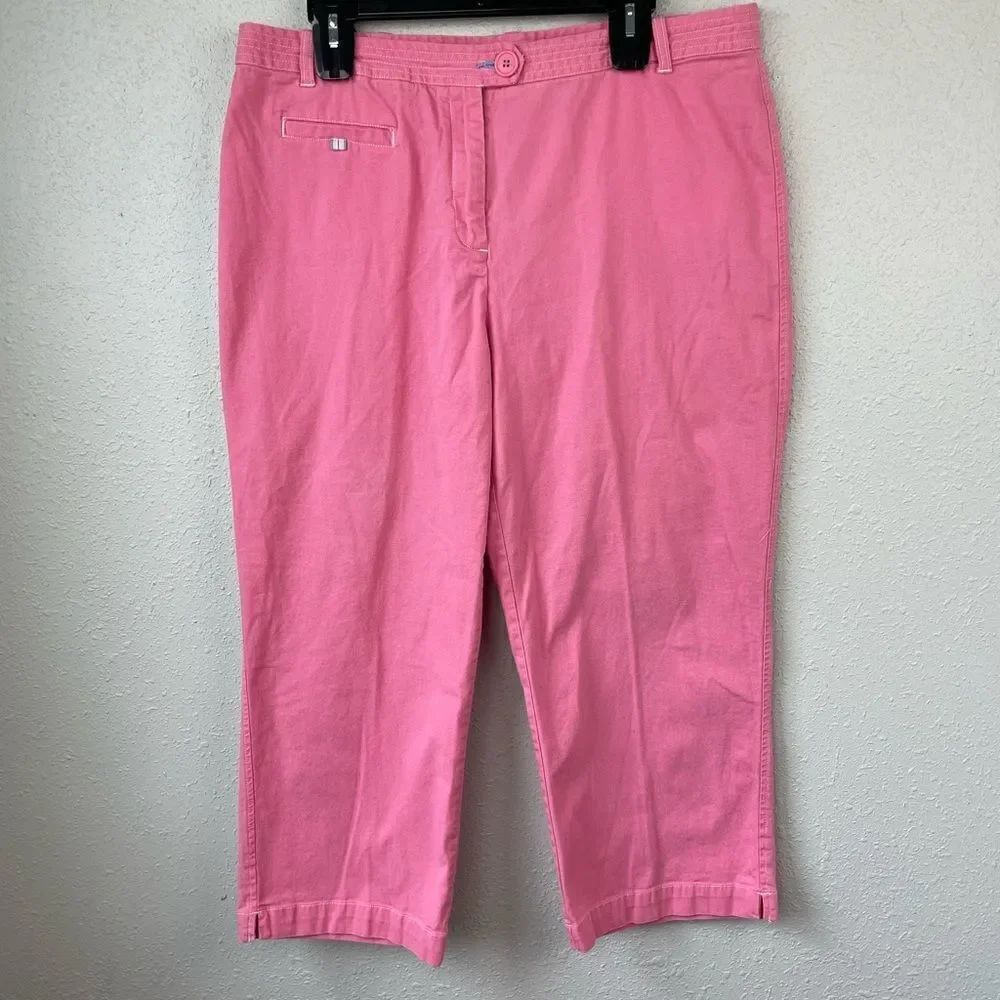 Crazy Horse Pink Stretch Crop Pants Size 16 EUC